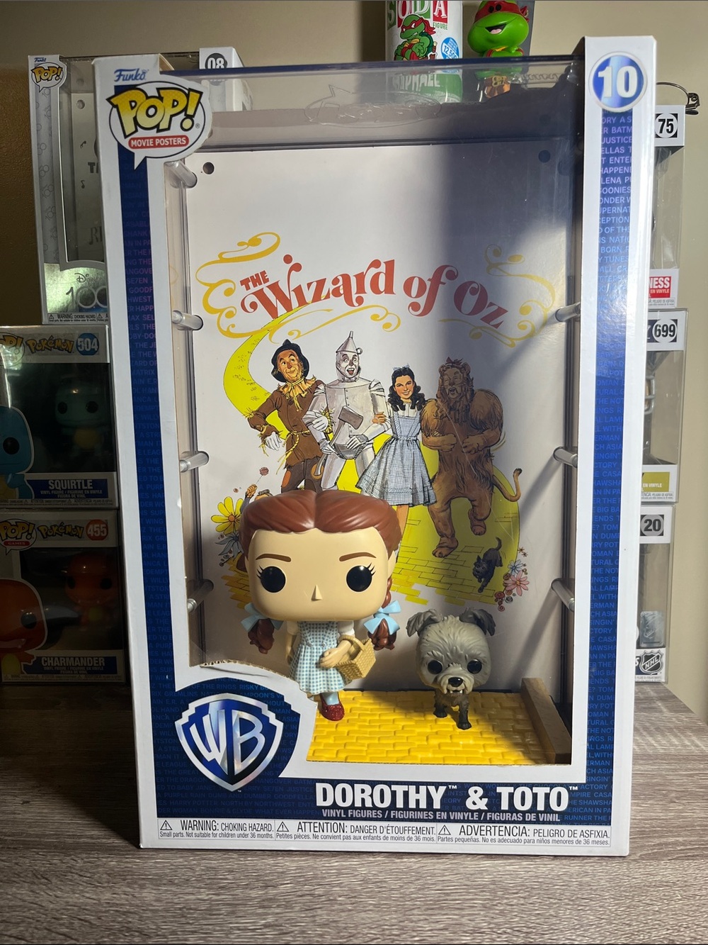 Funko Dorothy & Toto Pop! Set - Blue Gingham Dress, Brown Hair, Gray Dog